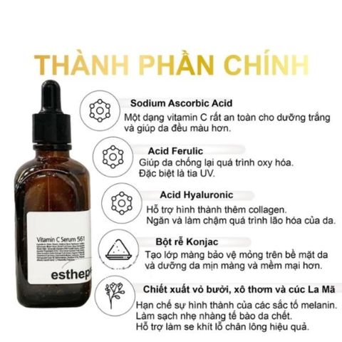 Tinh Chất Vitamin C Serum 561 Esthemax 100ml - Dưỡng Trắng, Mờ Thâm Nám, Chống Lão Hóa Hiệu Quả từ Hàn Quốc