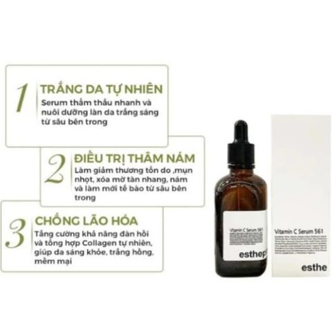 Tinh Chất Vitamin C Serum 561 Esthemax 100ml - Dưỡng Trắng, Mờ Thâm Nám, Chống Lão Hóa Hiệu Quả từ Hàn Quốc