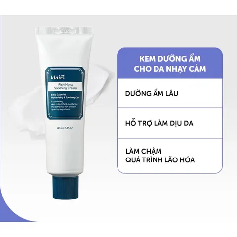 Bộ Đôi Dưỡng Ẩm Phục Hồi Dear, Klairs Rich Moist Soothing Serum + Cream 80ml – Cấp Ẩm Sâu 388556