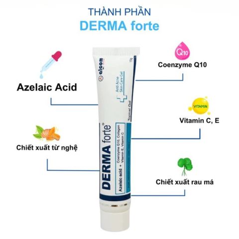 Kem Giảm Mụn Derma Forte 15g - Hỗ Trợ Làm Dịu, Mờ Thâm, Phục Hồi Da Mụn, Dành Cho Da Dầu, Mụn, Sẹo Mới Hình Thành
