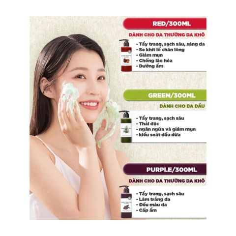 Sữa Rửa Mặt Super Vegitoks 300ml - Sạch Sâu, Thải Độc Từ Rau Củ, Dưỡng Da, Được Yêu Thích Từ Hàn Quốc