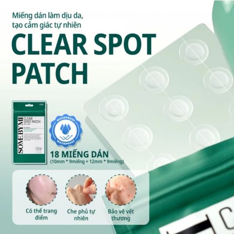 Miếng Dán Giảm Mụn Some By Mi Spot Patch 18 Miếng - Hỗ Trợ Làm Dịu, Chống Nước, Dành Cho Mọi Loại Da