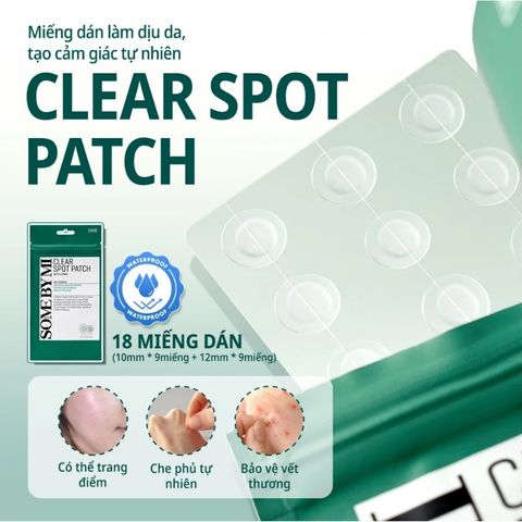 Miếng Dán Giảm Mụn Some By Mi Spot Patch 18 Miếng - Hỗ Trợ Làm Dịu, Chống Nước, Dành Cho Mọi Loại Da