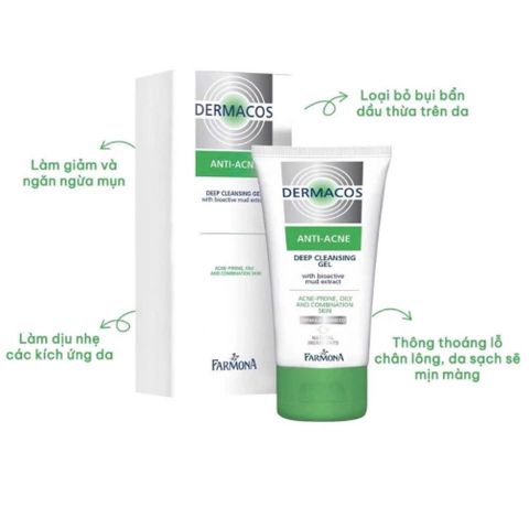 Sữa Rửa Mặt Farmona Dermacos Deep Cleansing Gel 150ml - Kiểm Soát Dầu, Cho Da Thoáng Mát, Duy Trì Độ Ẩm, Không Gây Kích Ứng