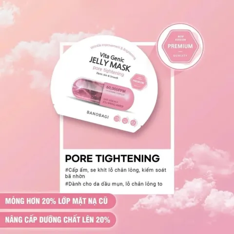 Mặt Nạ Giấy Banobagi Vita Genic Jelly Mask 30ml – Dưỡng Trắng, Cấp Ẩm, Giảm Mụn, Nhiều Loại Vitamin 388682