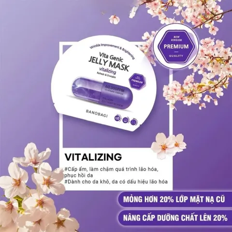 Mặt Nạ Giấy Banobagi Vita Genic Jelly Mask 30ml – Dưỡng Trắng, Cấp Ẩm, Giảm Mụn, Nhiều Loại Vitamin 388682