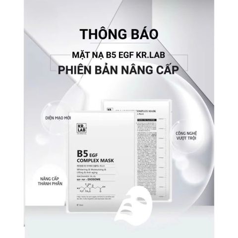 Mặt Nạ KR.LAB B5 EGF Complex – Mặt Nạ Phục Hồi Da, Cấp Ẩm Cho Da Nhạy Cảm, Giảm Đỏ & Kích Ứng, Dưỡng Sáng, Made in Korea