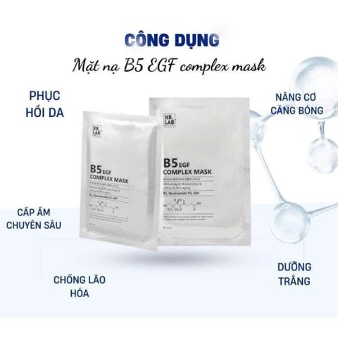 Mặt Nạ KR.LAB B5 EGF Complex – Mặt Nạ Phục Hồi Da, Cấp Ẩm Cho Da Nhạy Cảm, Giảm Đỏ & Kích Ứng, Dưỡng Sáng, Made in Korea