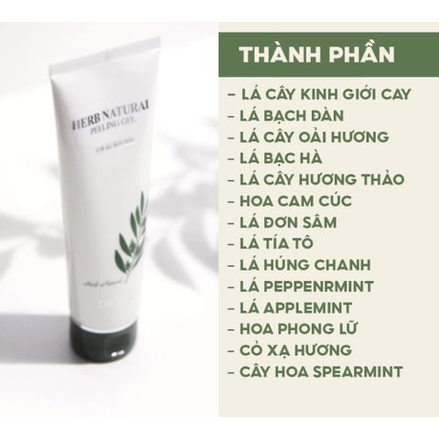 Gel Tẩy Tế Bào Chết Dr.Pepti Herb Natural 130ml - Tẩy Tế Bào Chết Dịu Nhẹ, Làm Sạch Sâu, Tái Tạo Da Mịn Màng, Hàn Quốc