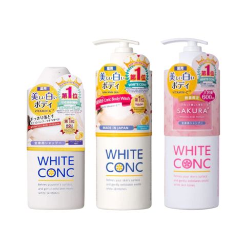 Sữa Tắm Trắng Da White Conc Body Vitamin C Nhật Bản 600ml – Dưỡng Ẩm, Làm Sạch 388702