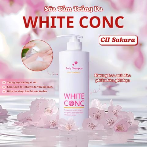 Sữa Tắm Trắng Da White Conc Body Vitamin C Nhật Bản 600ml – Dưỡng Ẩm, Làm Sạch 388702