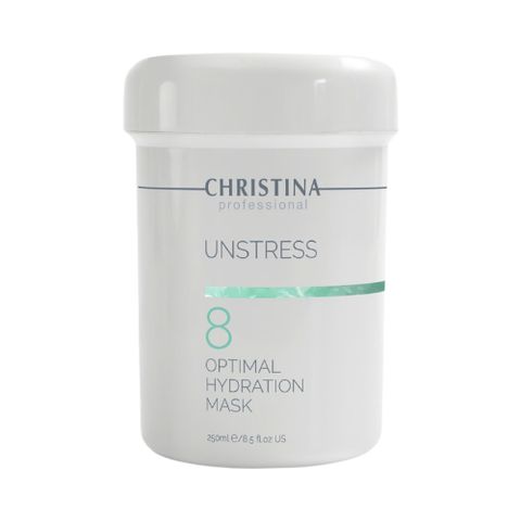 Mặt Nạ Dưỡng Ẩm Christina Unstress 8 Optimal Hydration Mask 250ml - Cấp Ẩm Sâu, Khôi Phục Da, Giảm Kích Ứng, Phù Hợp Mọi Làn Da
