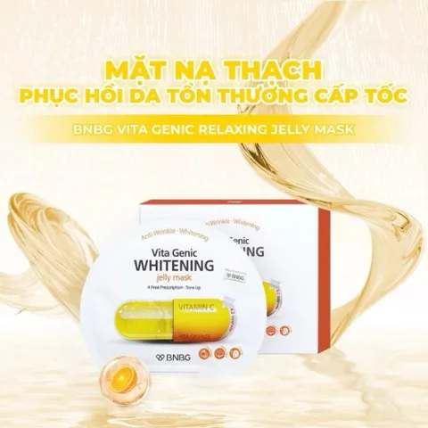 Mặt Nạ BNBG Vita Genic Mask – Cấp Ẩm, Dưỡng Trắng, Làm Dịu, Tăng Đàn Hồi Da - Hộp 10 Miếng 388715
