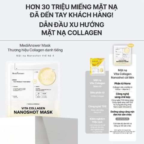 Mặt Nạ Dạng Thạch Collagen MediAnswer Nanoshot – Làm Dịu, Dưỡng Sáng & Se Khít Lỗ Chân Lông 388716