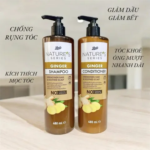 Dầu Gội & Dầu Xả Gừng Boots Nature’s Series – Ngăn Rụng Tóc, Giảm Gàu, Nuôi Dưỡng Tóc Chắc Khỏe 388720
