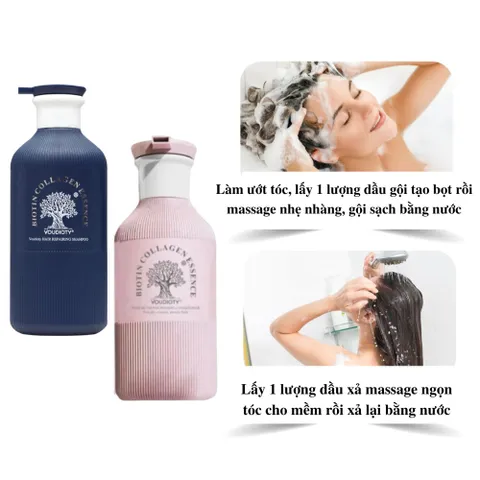 Dầu Gội Xả Biotin Collagen Essence Hương Nước Hoa 500ml – Phục Hồi Siêu Cấp Tóc Hư Tổn 500ml 388726