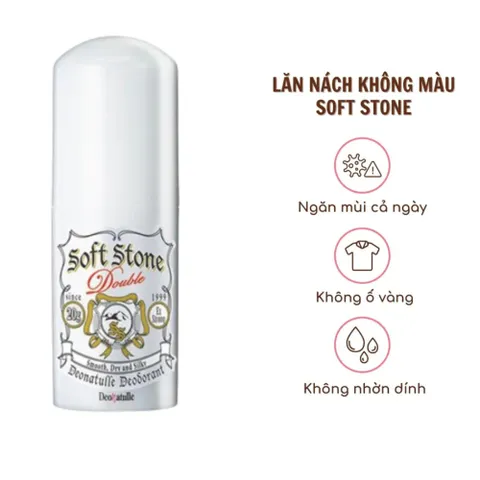 Lăn Nách Đá Khoáng Soft Stone Nhật Bản 20g - Giảm Tiết Mồ Hôi, Khử Mùi Hiệu Quả, An Toàn Cho Da Nhạy Cảm