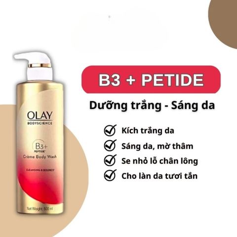 Sữa Tắm Trắng Da, Dưỡng Ẩm, Phục Hồi Olay B3+ Bodyscience Vitamin C Thái Lan 500ml 388762