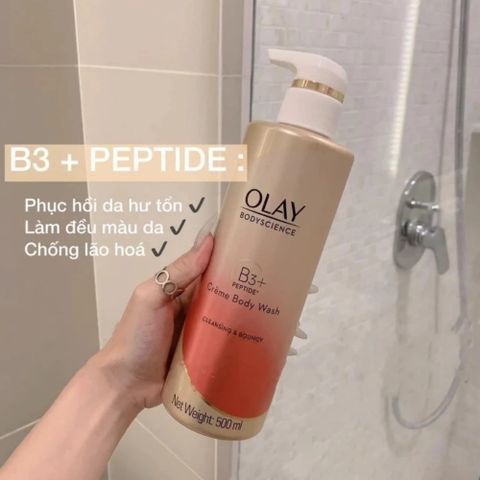 Sữa Tắm Trắng Da, Dưỡng Ẩm, Phục Hồi Olay B3+ Bodyscience Vitamin C Thái Lan 500ml 388762