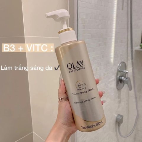 Sữa Tắm Trắng Da, Dưỡng Ẩm, Phục Hồi Olay B3+ Bodyscience Vitamin C Thái Lan 500ml 388762