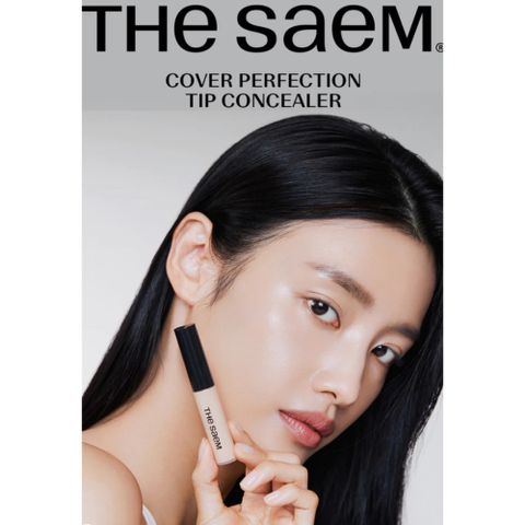 Kem Che Khuyết Điểm The Saem Cover Perfection Tip 6.5g - Che Phủ Khuyết Điểm Tự Nhiên, Duy Trì Lớp Trang Điểm Suốt Ngày