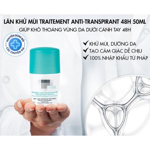 Lăn Khử Mùi Vichy Cho Da Nhạy Cảm 50ml - Khô Thoáng, Kiểm Soát Mồ Hôi 48-72H 388780