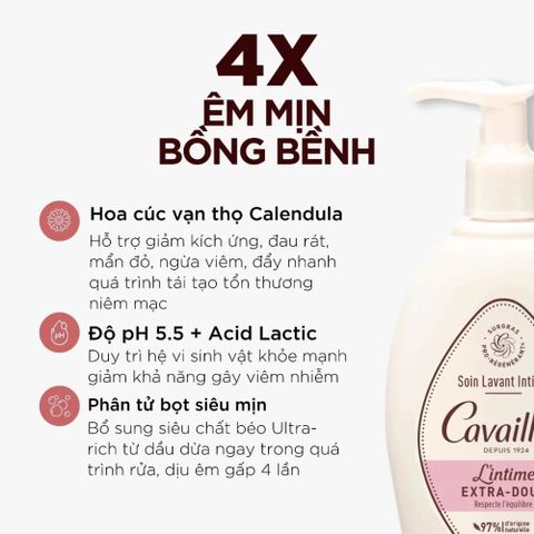 Dung Dịch Vệ Sinh Phụ Nữ Rogé Cavaillès 250ml - Chăm Sóc Dịu Nhẹ, Phục Hồi Niêm Mạc, Bảo Vệ Hệ Vi Sinh Tự Nhiên