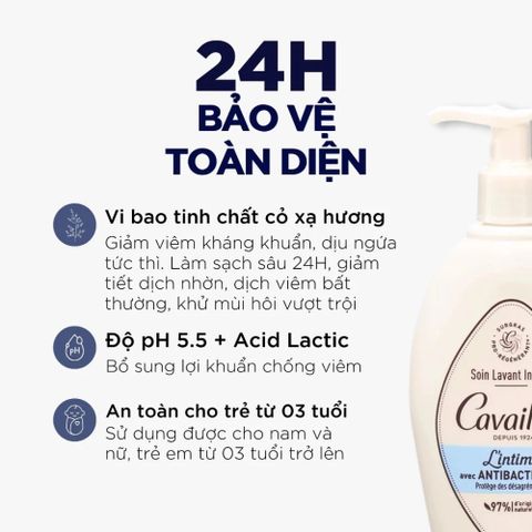 Dung Dịch Vệ Sinh Phụ Nữ Rogé Cavaillès 250ml - Chăm Sóc Dịu Nhẹ, Phục Hồi Niêm Mạc, Bảo Vệ Hệ Vi Sinh Tự Nhiên