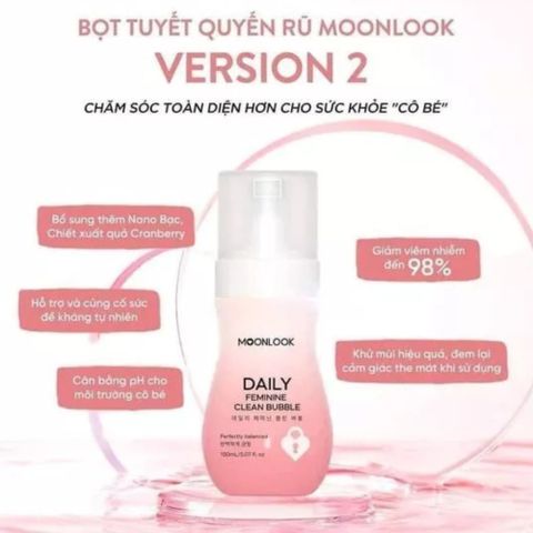 Dung Dịch Vệ Sinh Phụ Nữ MoonLook Dạng Bọt Tuyết 150ml – Làm Sạch Dịu Nhẹ, Dưỡng Ẩm, Phù Hợp Da Nhạy Cảm