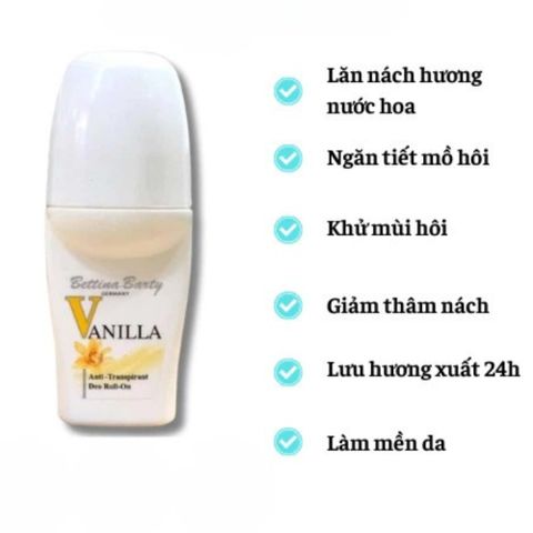 Lăn Nách Tích Hợp Nước Hoa Vanilla Bettina Đức 50ml – Khử Mùi, Giảm Thâm, Lưu Hương Lâu 388796