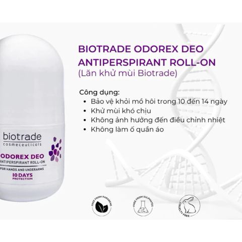Lăn Khử Mùi Odorex Deo Antiperspirant Roll-on - 20ml – Ngăn Mồ Hôi & Khử Mùi Lâu Dài 10–14 Ngày 388797
