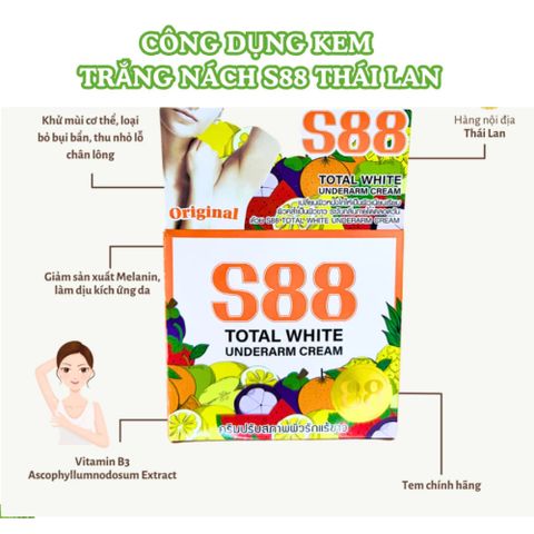 Kem Giảm Thâm Nách S88 Total White Fata Co’s – Làm Sáng Da, Khử Mùi & Giữ Nách Khô Thoáng 35g 388799