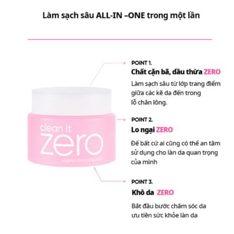 Tẩy Trang Dạng Sáp Banila Co Clean It Zero - Sản Phẩm Làm Sạch Dịu Nhẹ Cho Mọi Loại Da 50ml/100ml, Không Cồn, Không Hương Liệu