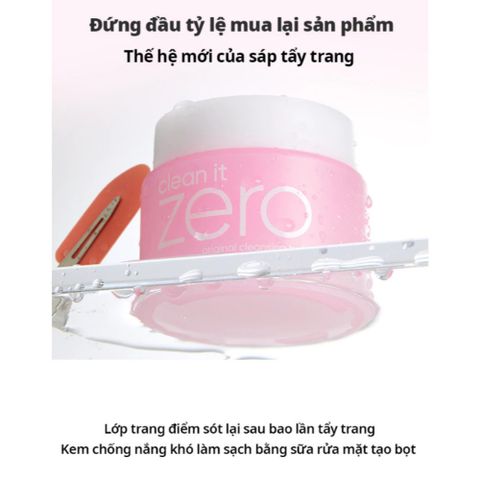 Tẩy Trang Dạng Sáp Banila Co Clean It Zero - Sản Phẩm Làm Sạch Dịu Nhẹ Cho Mọi Loại Da 50ml/100ml, Không Cồn, Không Hương Liệu