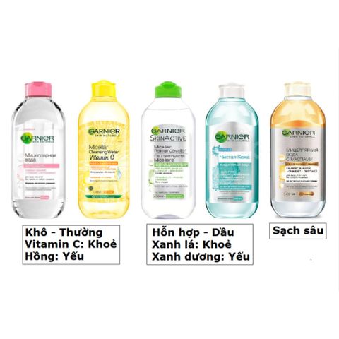 Nước Tẩy Trang Garnier Skin Active Micellar Cleansing Water 400ml - Làm Sạch Dịu Nhẹ, Phù Hợp Cho Mọi Loại Da, Không Gây Kích Ứng