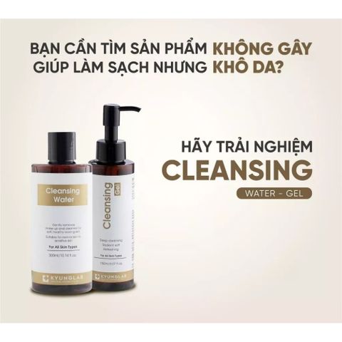 Bộ Làm Sạch Sâu KyungLab – Sữa Rửa Mặt 150ml & Nước Tẩy Trang 300ml – Giúp Làm Sạch & Dưỡng Ẩm Cho Mọi Loại Da