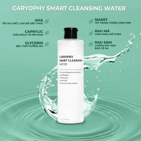 Nước Tẩy Trang Caryophy Smart Cleansing Water 500ml - Dịu Nhẹ, Sạch Sâu, Ngừa Mụn, Phù Hợp Mọi Loại Da