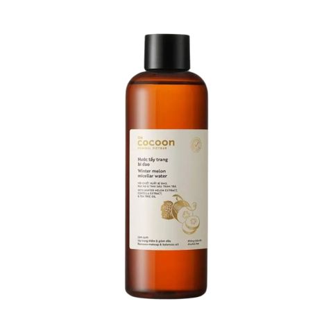 Nước Tẩy Trang Cocoon 500ml - Chiết Xuất Bí Đao Cho Da Dầu Mụn, Dịu Nhẹ, Không Cồn, Làm Sạch Sâu, An Toàn Hàng Ngày