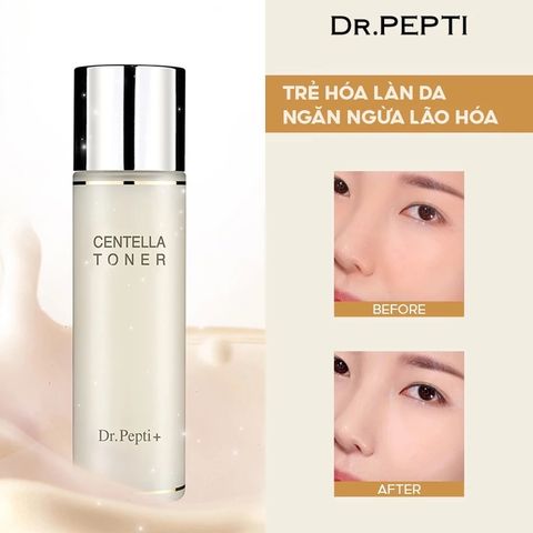 Nước Hoa Hồng Dr.Pepti Centella Toner 180ml - Dưỡng Ẩm Sâu, Làm Dịu Da Nhạy Cảm, Căng Bóng Khỏe Mạnh Hàn Quốc