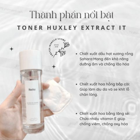 Nước Hoa Hồng Toner Huxley 120ml - Cấp Ẩm Sâu Chiết Xuất Xương Rồng Da Mịn Căng Bóng 388845