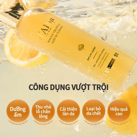 Nước Hoa Hồng Toner Serum d'Alba White Truffle 180ml - Dưỡng Ẩm, Chống Lão Hóa, Se Khít Lỗ Chân Lông Cho Da Nhạy Cảm
