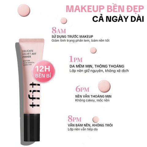 Kem Lót Trang Điểm TFIT Hàn Quốc - Dưỡng Ẩm Sâu & Che Phủ Lỗ Chân Lông Cho Làn Da Mịn Màng Suốt 12 Giờ
