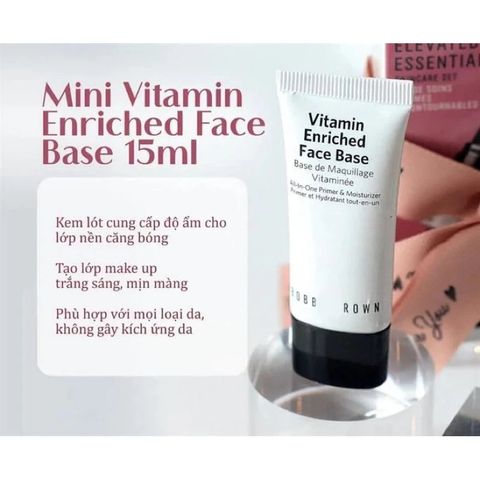 Kem Lót Dưỡng Da Bobbi Brown Vitamin Enriched 15ml - Kem Dưỡng Ẩm và Lót Trang Điểm Cho Mọi Loại Da