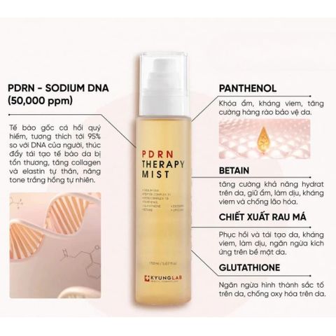 Xịt Khoáng Kyung Lab PDRN Therapy Mist 150ml - Dưỡng Ẩm, Khóa Makeup, Phục Hồi Da Nhạy Cảm, Làm Sáng Da Tự Nhiên 388883