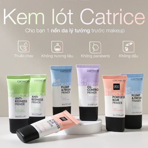 Kem Lót Dưỡng Ẩm Catrice Primer 30ml - Kiềm Dầu, Se Khít Lỗ Chân Lông, Phù Hợp Cho Da Khô, Da Mụn, Da Nhạy Cảm, Made in Italy