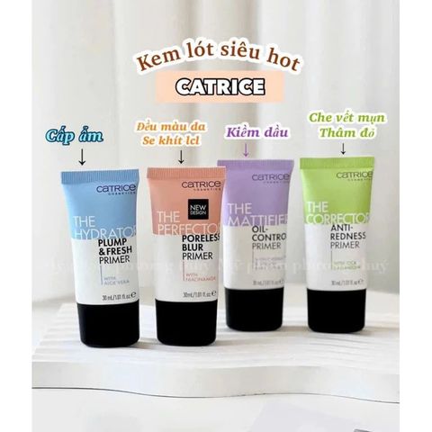 Kem Lót Dưỡng Ẩm Catrice Primer 30ml - Kiềm Dầu, Se Khít Lỗ Chân Lông, Phù Hợp Cho Da Khô, Da Mụn, Da Nhạy Cảm, Made in Italy