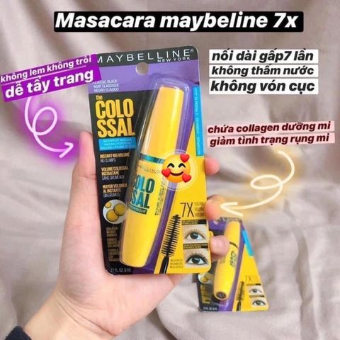 Mascara Maybelline The Colossal Volum’ Express - Chuốt Mi Dày & Cong Tự Nhiên, Chống Nước, Dưỡng Mi Khỏe 9.2ml