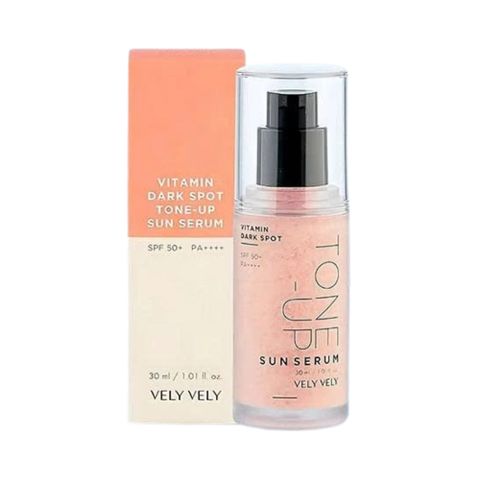 Tinh Chất Chống Nắng Nâng Tone Serum Vely Vely Vitamin Dark SPF50+/PA++++ - Bảo Vệ Da, Làm Sáng Rạng Rỡ 30ml