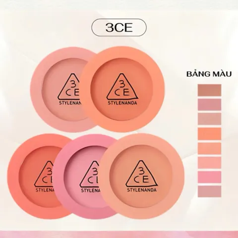 Phấn Má Hồng 3CE Face Blush - Tông Tự Nhiên, Lên Màu Chuẩn, Mịn Màng Lâu Trôi, Dùng Hàng Ngày, Dễ Tán, Phấn Trang Điểm Hàn Quốc