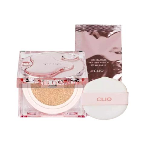 Phấn Nước CLIO Kill Cover High Glow Cushion 14g - Che Phủ Tự Nhiên, Căng Bóng + Lõi Refill - Dưỡng Ẩm, Da Mịn Màng, Kèm Công Nghệ Phản Chiếu Ánh Sáng